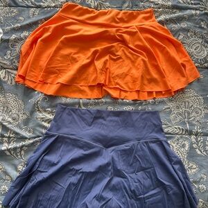 Orange and Blue Women's Skirt Set